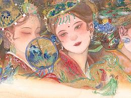 《梦游天姥吟留别》原创绘本的部分内页插画