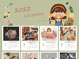 2022插畫日歷