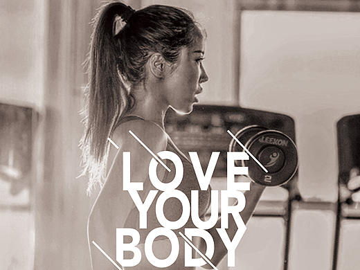 一组健身房背景墙海报