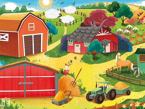 农场（个人主页-ZMzQyOTgwNjg=） - 儿童插画 - 站酷设计师叶小府原创素材 - 站酷ZCOOL