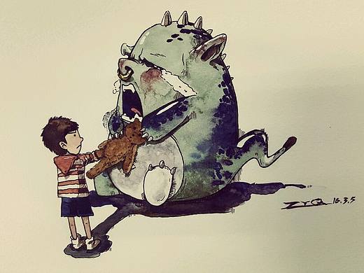 原創(chuàng)的小怪物，希望大家喜歡(????ω????)（個(gè)人主頁(yè)-ZMTkwNTE1NTI=） - 藝術(shù)插畫(huà) - 站酷設(shè)計(jì)師趙延強(qiáng)ART原創(chuàng)素材 - 站酷ZCOOL