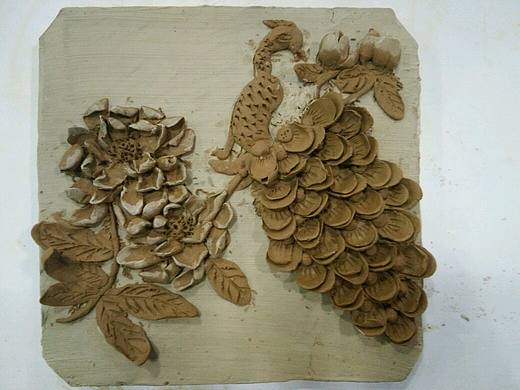 陶艺作品   孔雀东南飞