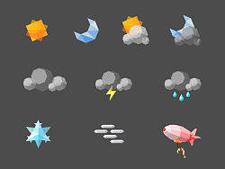 Poly Weather Icons / 天气图标