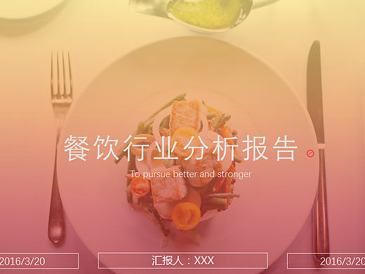 iOS餐饮行业分析汇报PPT模板