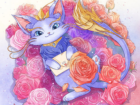 LoL悠米猫猫520小插画（个人主页-ZNjAyNzkzNDg=） - 绘本 - 站酷设计师妮諾原创素材 - 站酷ZCOOL