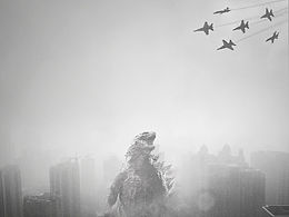 哥斯拉(照片合成)