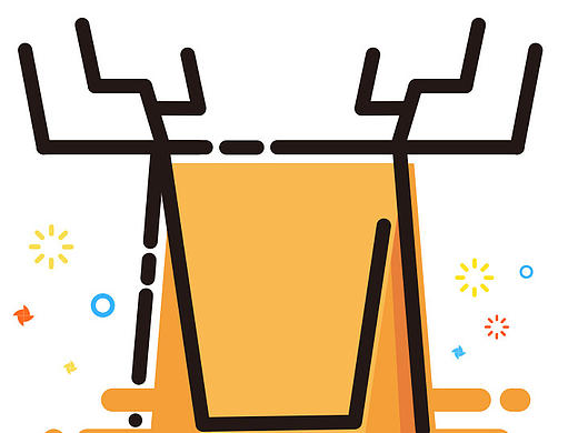 鹿 ui VI 平面 logo icon