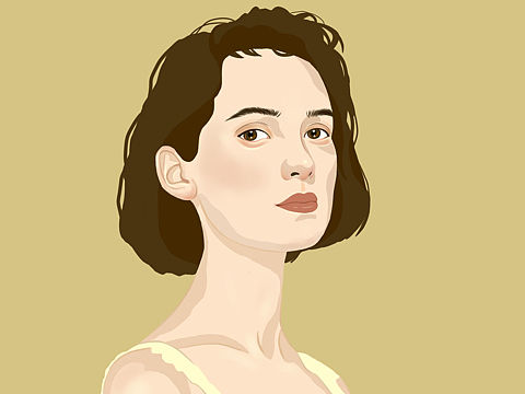 欧美人物插画