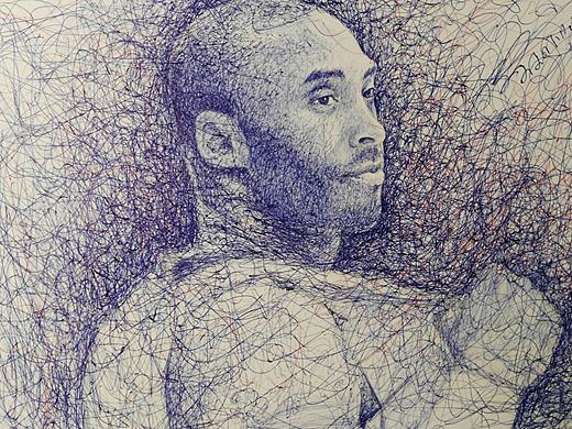 圆珠笔速涂一张科比