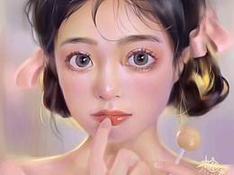 厚涂人像