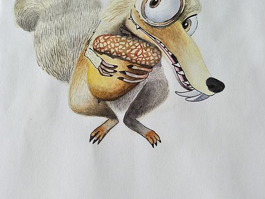 水彩 临摹 冰河世纪（个人主页-ZMjU2MzU1MDg=） - 创作习作 - 站酷设计师a萱草无忧a原创素材 - 站酷ZCOOL