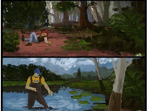 打电话☎（个人主页-ZMzI3NTQ0MDg=） - 艺术插画 - 站酷设计师鬼马少年叫渣渣原创素材 - 站酷ZCOOL