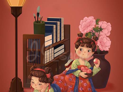 兒插|學(xué)習(xí)or接著吃（個(gè)人主頁(yè)-ZNTQ4NTAzMTI=） - 兒童插畫(huà) - 站酷設(shè)計(jì)師一只梨梨sally原創(chuàng)素材 - 站酷ZCOOL