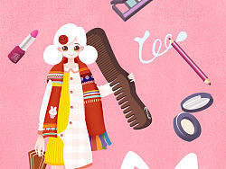 卖化妆品的……？（个人主页-ZMzA1NjM2） - 商业插画 - 站酷设计师雯籽原创素材 - 站酷ZCOOL