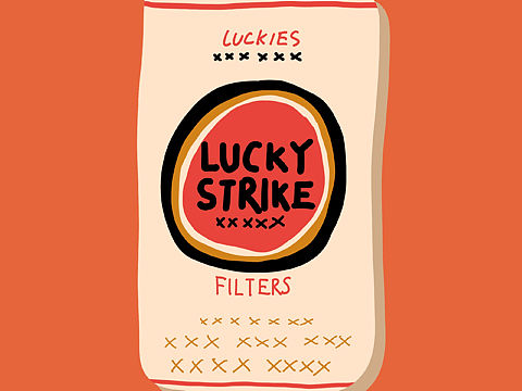 香烟包装盒插画