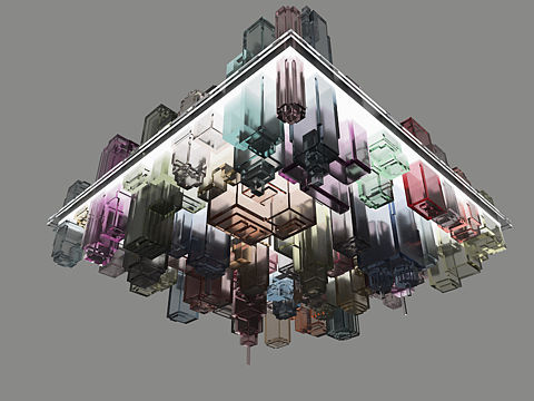 Magicavoxel 小练习：玻璃之城
