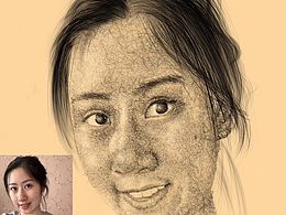 飛線涂鴉女生人物測(cè)試作品