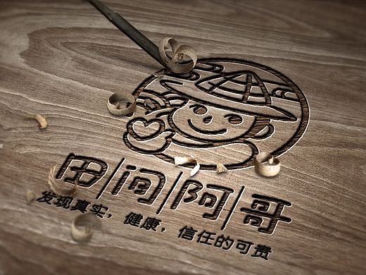 田间阿哥-绿色食品品牌LOGO设计案例（已商用）