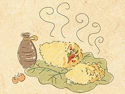 手繪食譜《糯米飯團(tuán)》（個(gè)人主頁-ZMTcwMjc0NA==） - 商業(yè)插畫 - 站酷設(shè)計(jì)師春顏秋色原創(chuàng)素材 - 站酷ZCOOL