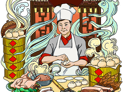 佶福祥商品插画