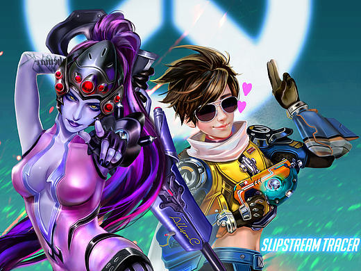 守望先锋 widowtracer 猎空×黑百合（个人主页-ZMjAzNjk1OTI=） - 商业插画 - 站酷设计师AllisonC様原创素材 - 站酷ZCOOL
