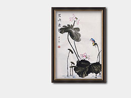 近期国画作品写意花鸟山水