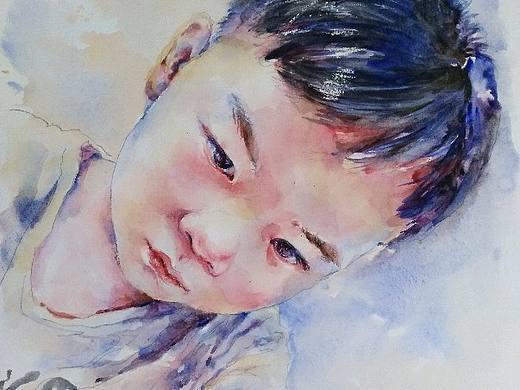 水彩肖像 学习时光