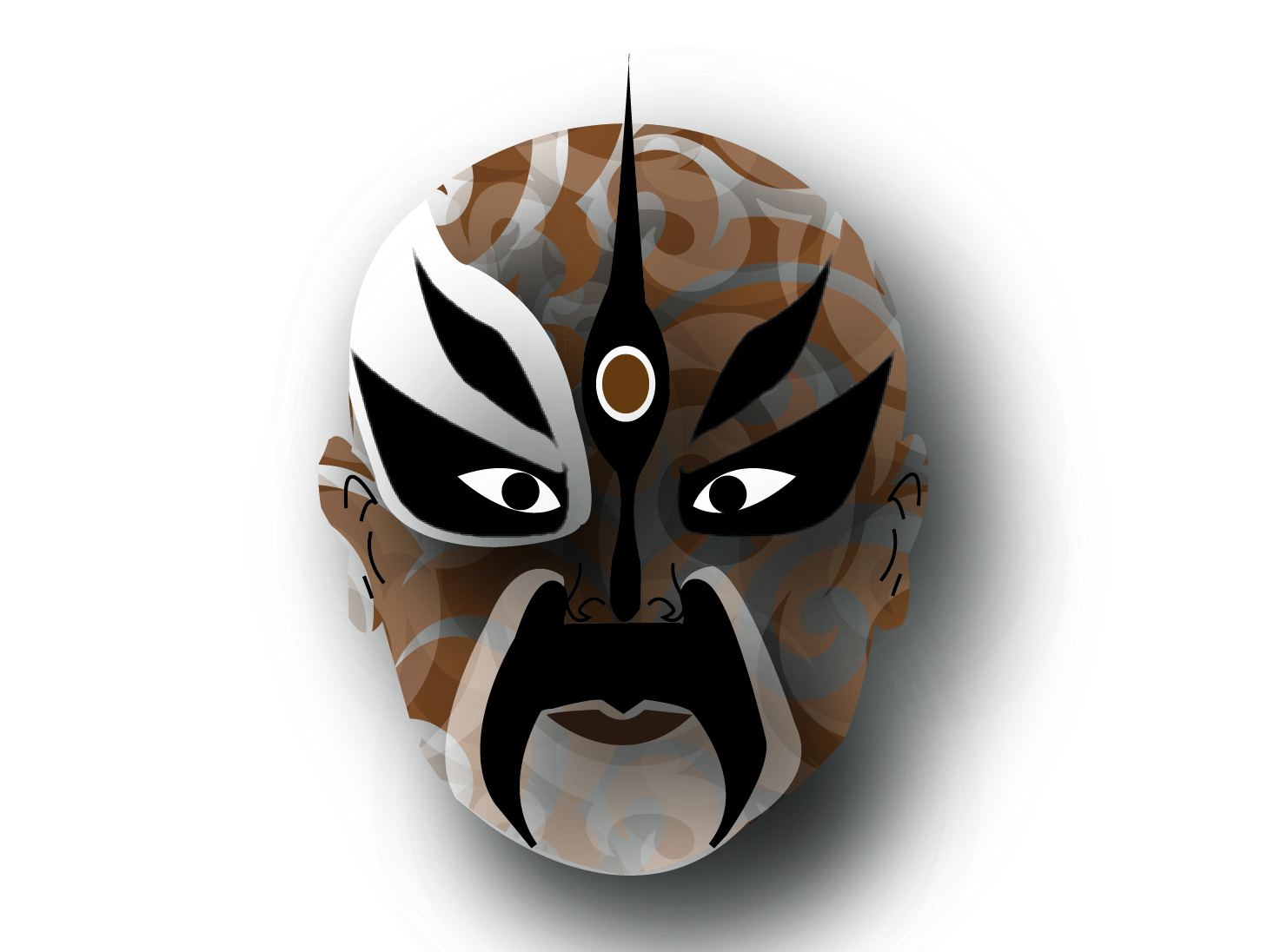 原创作品:京剧面谱 国粹面具卡通