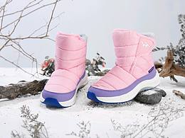 雪地靴摆拍