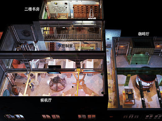 13年冬做的一组情景剧搭景概念设计