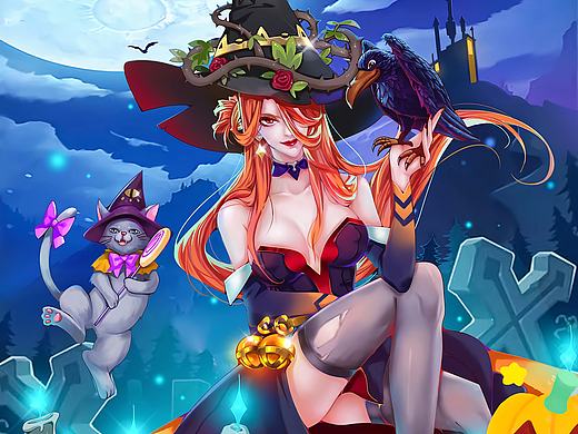 恐怖女巫（个人主页-ZNTY1NjczMDg=） - 新锐潮流插画 - 站酷设计师Morrty原创素材 - 站酷ZCOOL