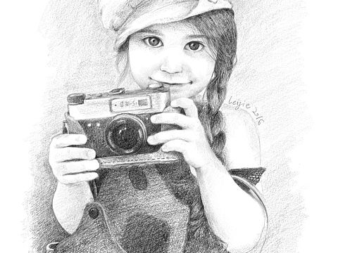 iPad pro + Apple pencil 备忘录绘画小女孩