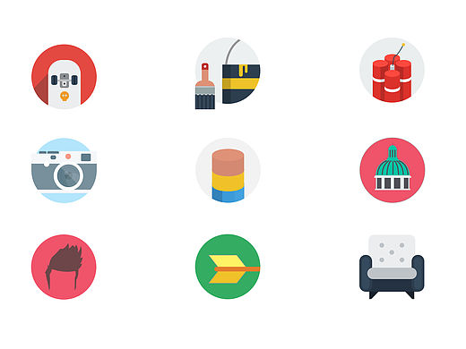 Sketch渐变色的小图标练习