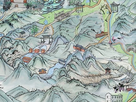 手绘旅游地图