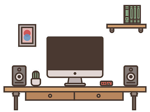 办公桌-AI+AE（个人主页-ZMjAxNzE3ODQ=） - 动效设计 - 站酷设计师S_Young原创素材 - 站酷ZCOOL