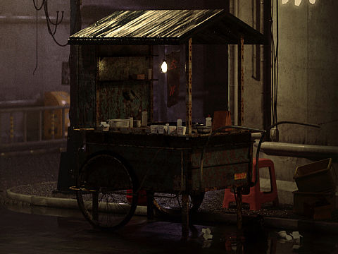 好久没发啦 夜市来啦（个人主页-ZNDQ3Nzc0NDg=） - 其他三维 - 站酷设计师KAGOstudio原创素材 - 站酷ZCOOL