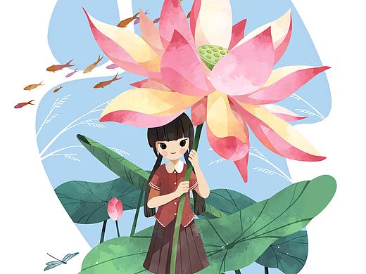 夏至（个人主页-ZNDU2MTYyNzI=） - 儿童插画 - 站酷设计师小棍原创素材 - 站酷ZCOOL