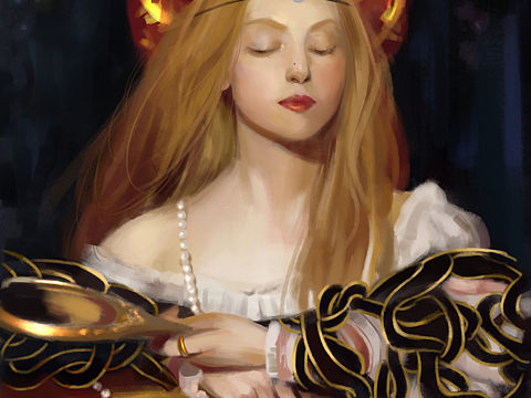 偷偷看镜子的你