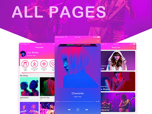 Music APP Design-配色练习