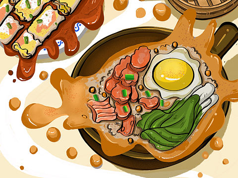 美食插画