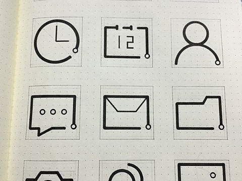 手绘和pc版线性icon