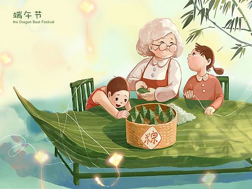 原创作品：端午节主题APP启动页（闪屏)