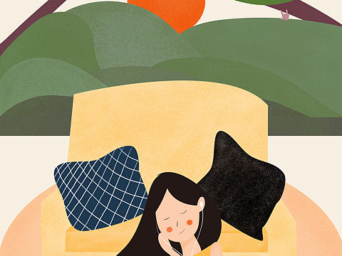 听音乐的人（个人主页-ZNDQ2Njg2NDQ=） - 商业插画 - 站酷设计师萤火虫白玲原创素材 - 站酷ZCOOL