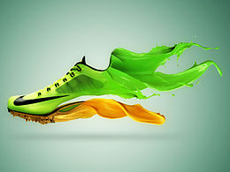 Nike 鞋子海报 创意合成