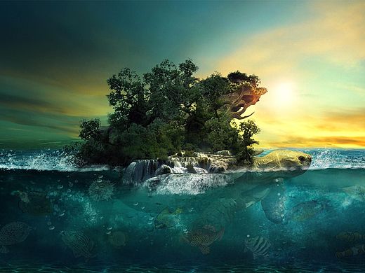 海龟 炫酷碎片美女合成练习（个人主页-ZMTQyNzM5NzI=） - 海报 - 站酷设计师素心i原创素材 - 站酷ZCOOL