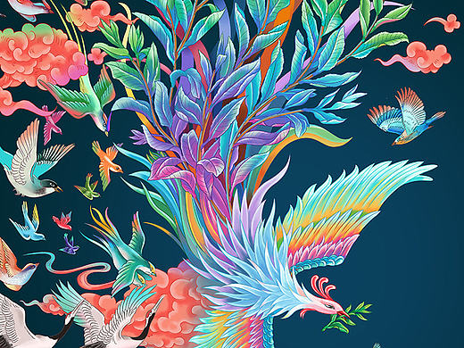 鸟王茶插画