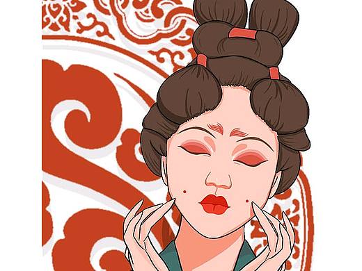 关于国潮人物的画