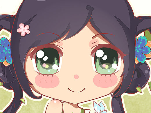 Q版 练习 古剑同人阿阮（个人主页-ZMTUyNTk5Njg=） - 创作习作 - 站酷设计师西瓜吃夏天原创素材 - 站酷ZCOOL