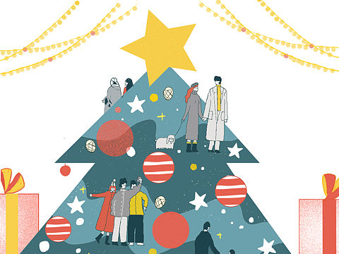 圣诞节 插画（个人主页-ZMzY5MTY0NTI=） - 创作习作 - 站酷设计师Bonnie陈原创素材 - 站酷ZCOOL