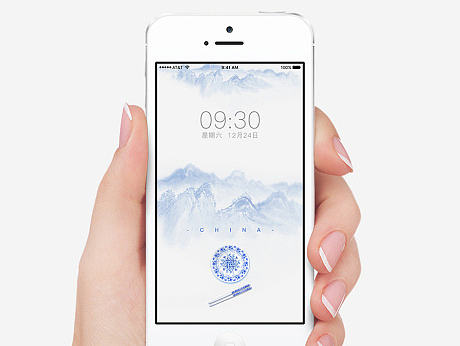 原创手机主题ICON-青花瓷素胚